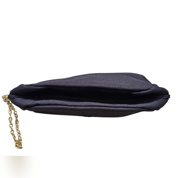 Yves Saint Laurent YSL Black Makeup Wristlet w/Gold Chain And Parfum Sample, New - Picture 7 of 10